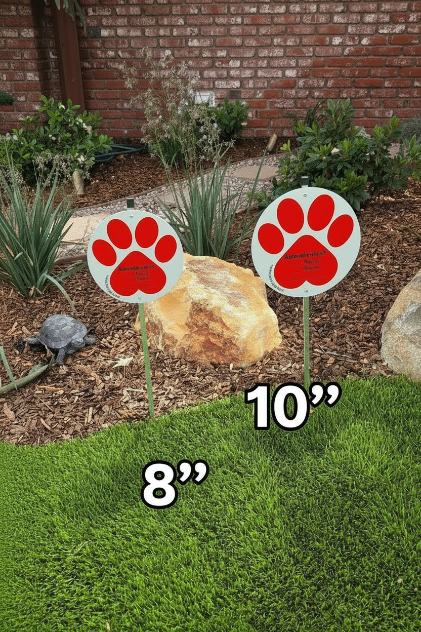 10" yard sign