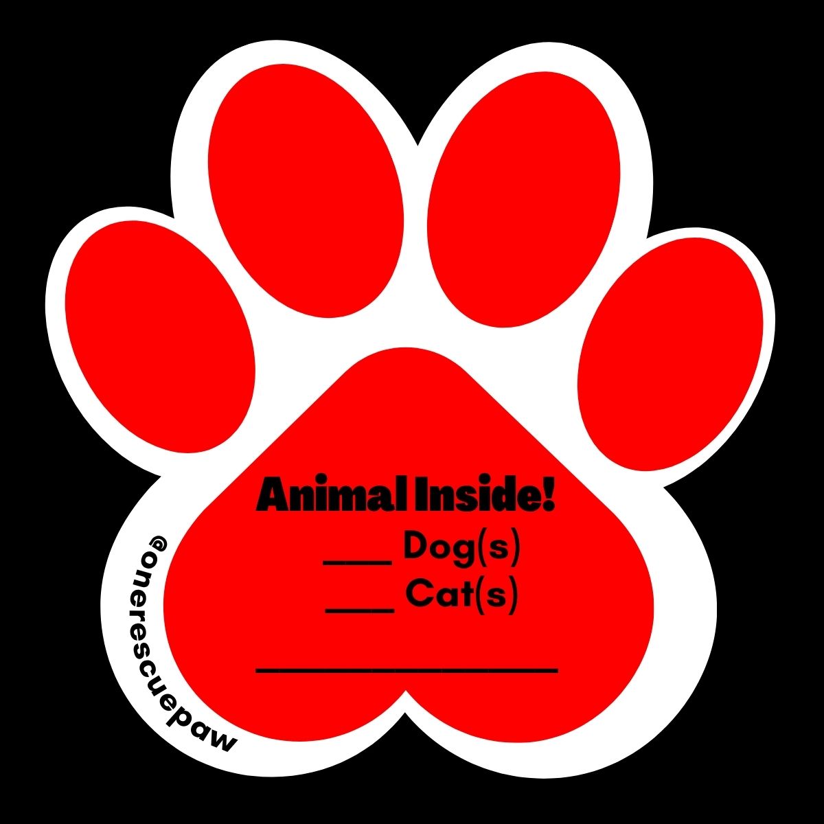 Red and Black Sticker